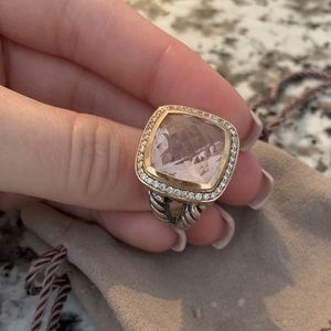 Albion Ring Morganite, Diamonds, 18K Rose Gold